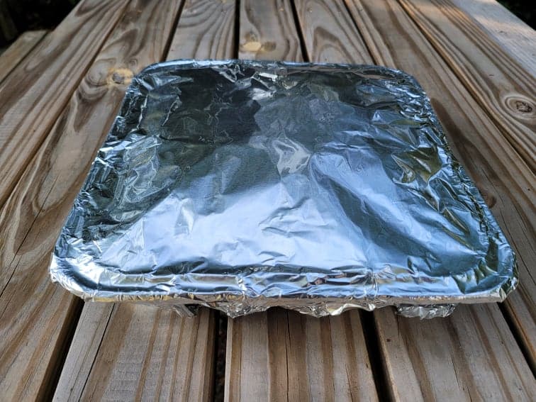 camping nachos wrapped in foil ready to cook