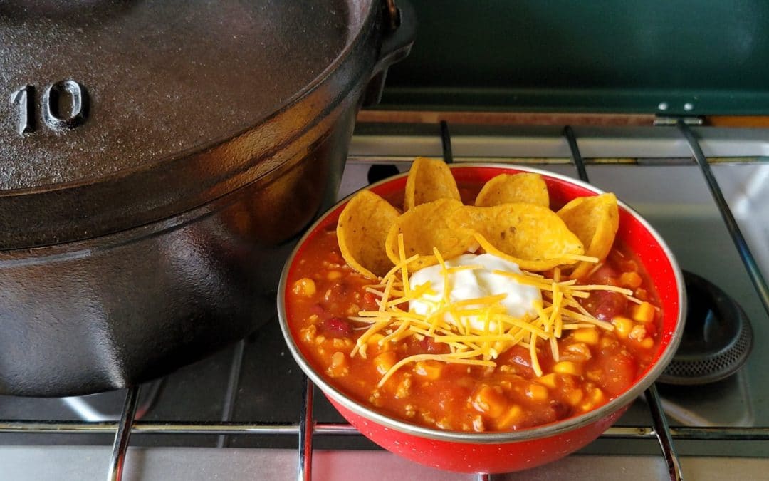 Easy Dutch Oven Taco Soup {with Gluten-Free Option}