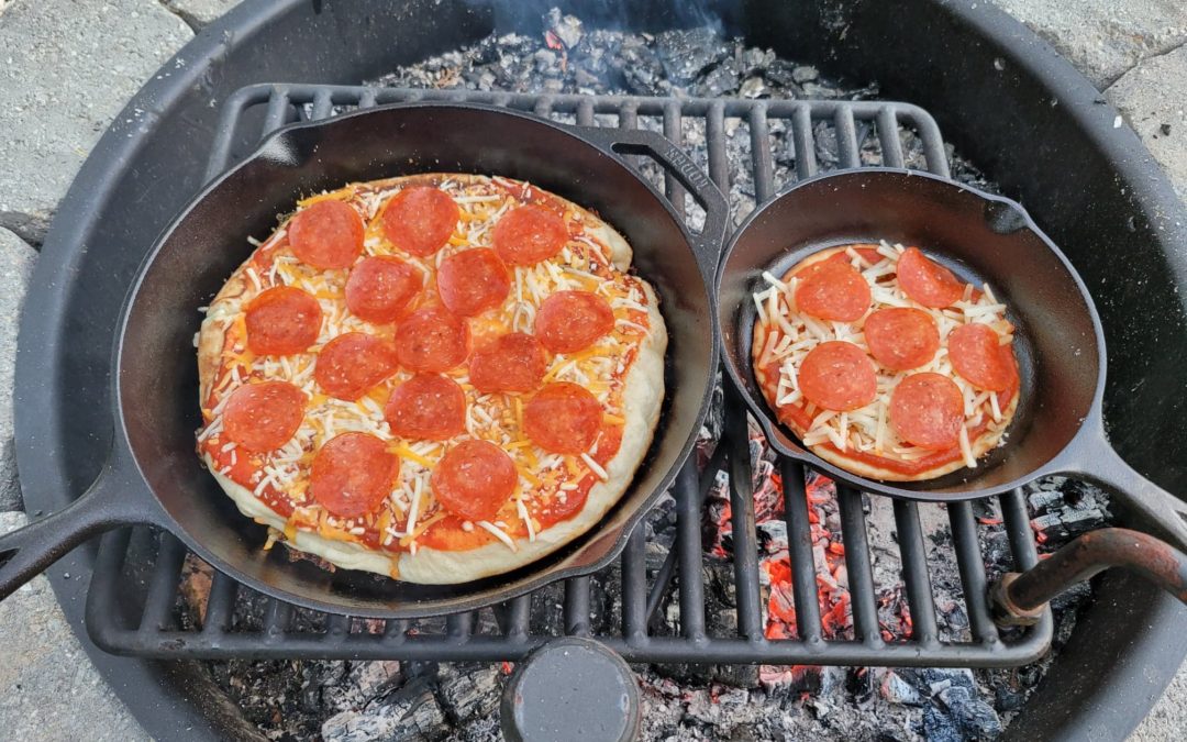 pizza pockets over campfire