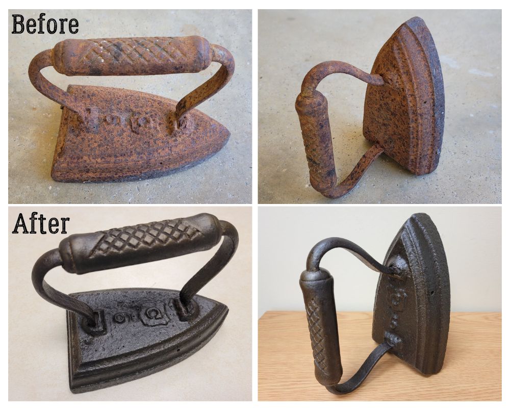 Ironing Iron Restoration Before and After - Gift Idea