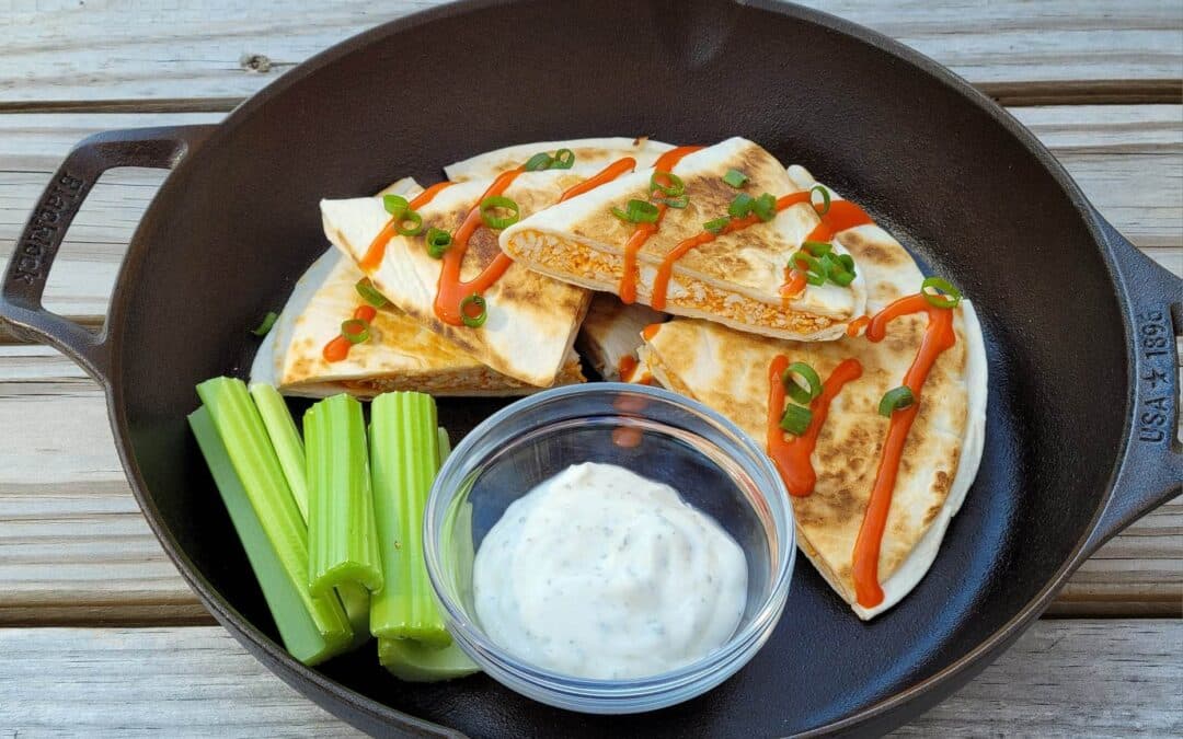 Buffalo Chicken Quesadillas {with Gluten and Dairy-Free Options}